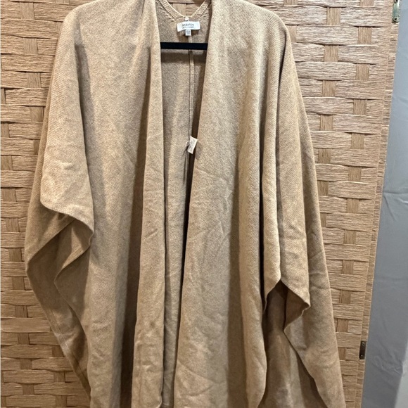 Aritzia Babaton Cashmere/ Wool Cape Cardigan Oversize XXS/XS/S Tan - Picture 2 of 8
